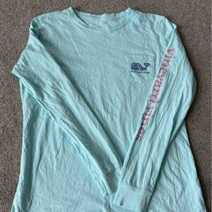Vineyard Vines Aqua Crew Neck Tee